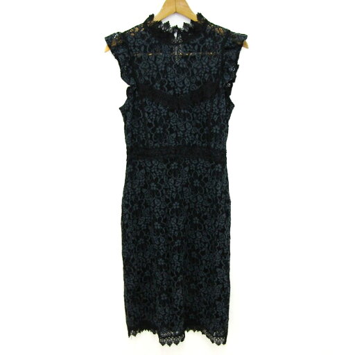 ザラ ワンピース ドレス レース トップス 黒 レディース USA Mサイズ グリーン系×ブラック系 ZARA 【中古】 ザラ ワンピース ドレス レース トップス 黒 レディース USA Mサイズ グリーン系×ブラック系 ZARA 【中古】