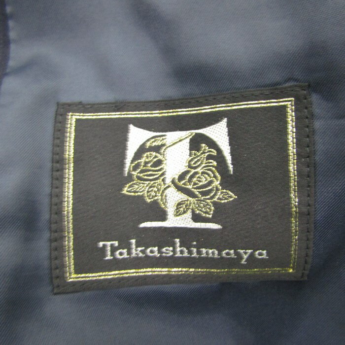 【全品39％OFFクーポン配布中】高島屋 スーツ セットアップ 上下セット ダブルブレスト メンズ フリーサイズ ネイビー Takashimaya 【中古】