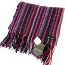Huwadwerk マフラー 未使用 ストライプ柄 ブランド 小物 メンズ パープル muffler 【中古】