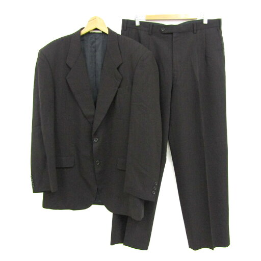 エドワーズ スーツ セットアップ 上下セット ジャケット パンツ 大きいサイズ メンズ LLサイズ ブラウン系 EDWARD'S 【中古】 エドワーズ スーツ セットアップ 上下セット ジャケット パンツ 大きいサイズ メンズ LLサイズ ブラウン系 EDWARD'S 【中古】