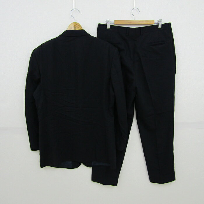 レノマ スーツ セットアップ ウール100% ジャケット パンツ 上下セット記名有 メンズ 48Cサイズ ネイビー renoma 【中古】