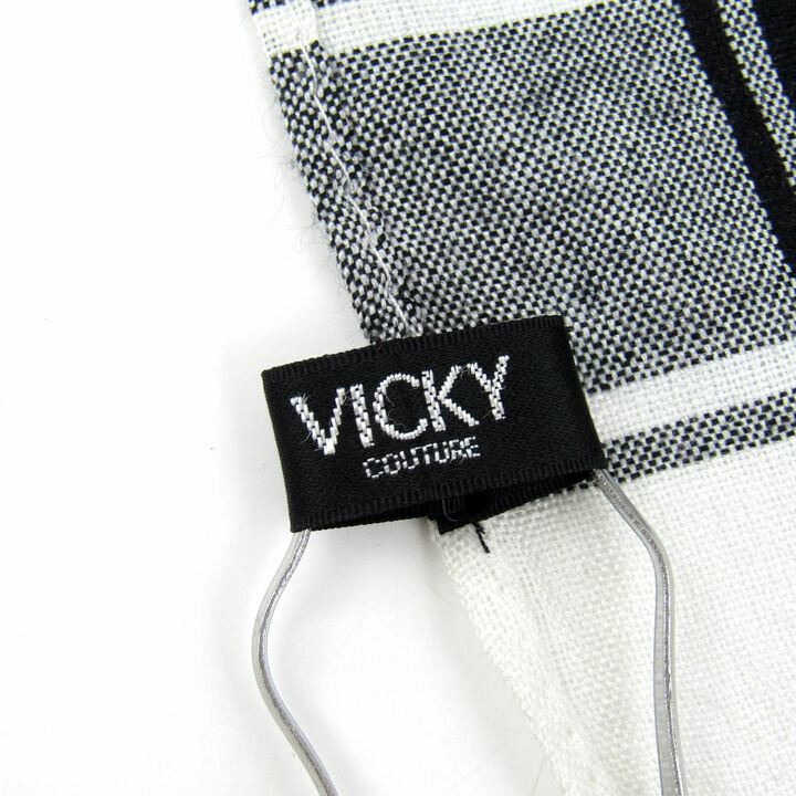 ビッキー ストール ショール 総柄 スタッズ ブランド 小物 レディース ブラック VICKY COUTURE 【中古】