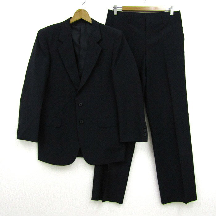 パニッツァ スーツ セットアップ 上下セット ウール混 日本製 メンズ 92A5サイズ ネイビー PANIZZA 【中古】