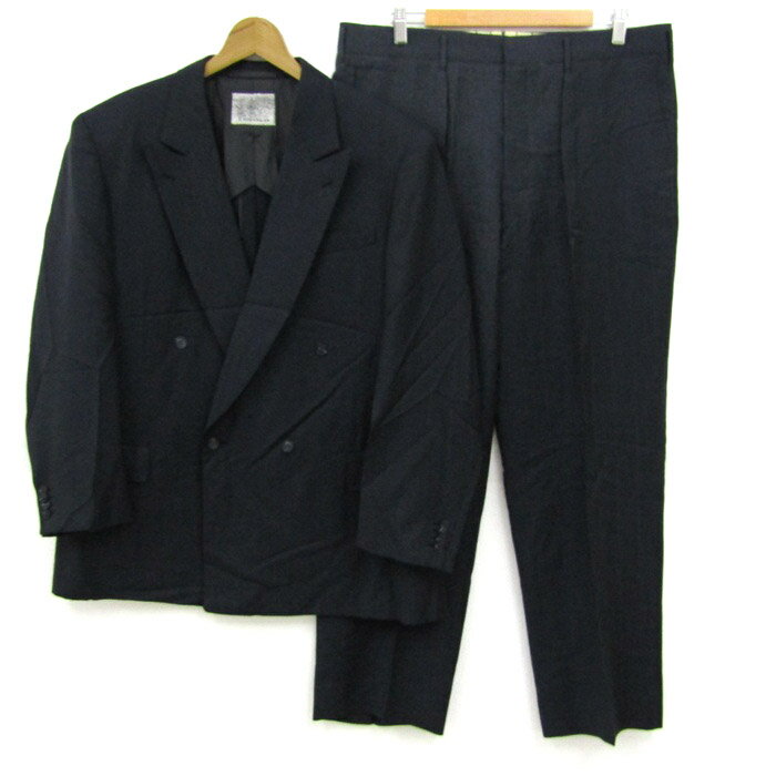 イチバンカン スーツ セットアップ 上下セット ダブルブレスト メンズ フリーサイズ ネイビー ICHIBANKAN 【中古】