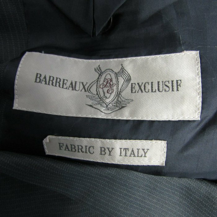 バルーエクスクルーシフ スーツ セットアップ 上下セット 日本製 イタリア生地 メンズ 46サイズ グレー BARREAUX EXCLUSIF 【中古】