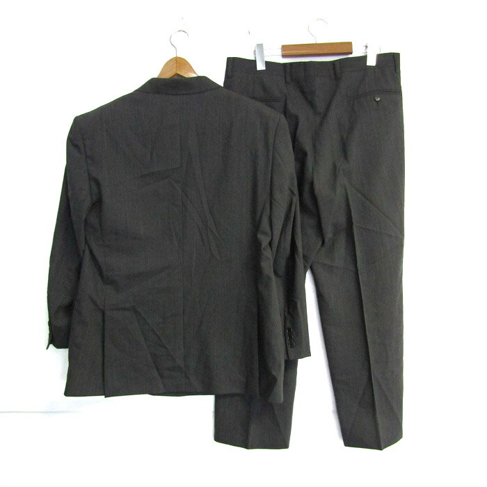 ファラゴ スーツ セットアップ 上下セット ダブルブレスト モヘア混 メンズ 96AB5サイズ グレー FARAGO 【中古】