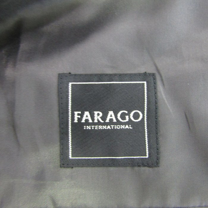 ファラゴ スーツ セットアップ 上下セット ダブルブレスト モヘア混 メンズ 96AB5サイズ グレー FARAGO 【中古】
