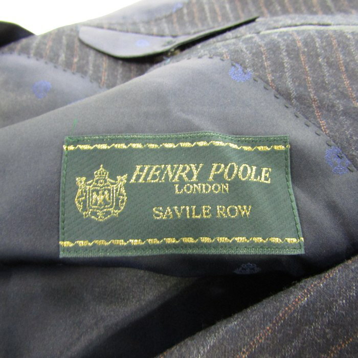 ヘンリープール スーツ セットアップ 上下セット サヴィルロウ 130'sウール メンズ 94AB4サイズ 濃紺 henry poole 【中古】