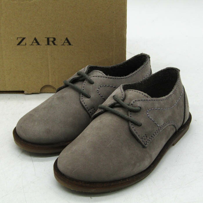 ザラ ドレスシューズ 未使用 スウェード シューズ 靴 スペイン製 キッズ 男の子用 EUR 22サイズ グレー..
