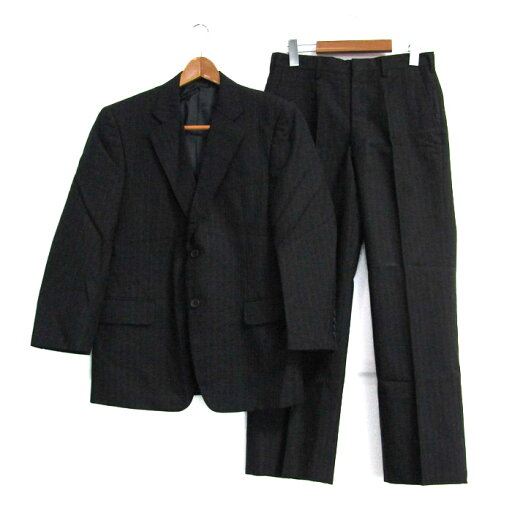 松坂屋 スーツ セットアップ 上下セット ストライプ柄 メンズ フリーサイズ ネイビー Matsuzakaya 【中古】 松坂屋 スーツ セットアップ 上下セット ストライプ柄 メンズ フリーサイズ ネイビー Matsuzakaya 【中古】