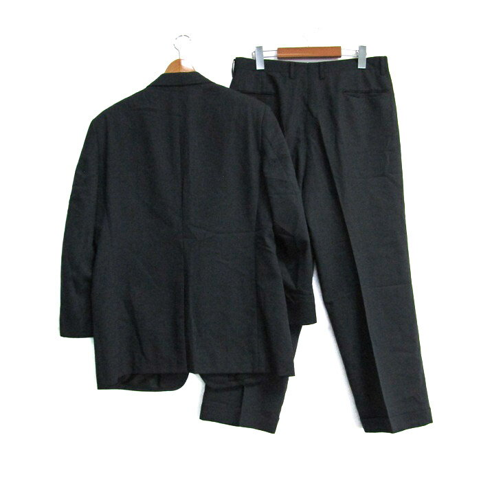 バジャーハックル スーツ セットアップ 上下セット ウール混 メンズ AB5サイズ ネイビー BADGERHACKLE 【中古】