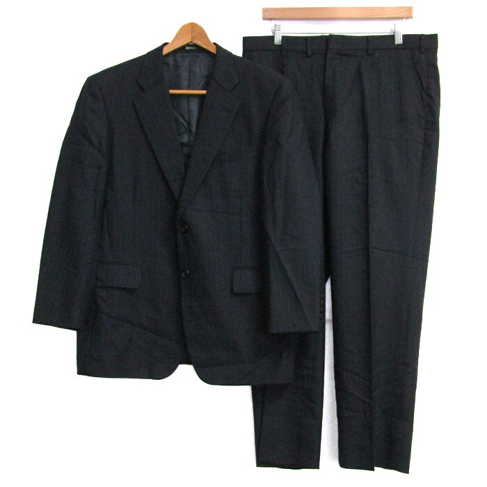 そごう スーツ セットアップ 上下セット ストライプ柄 メンズ フリーサイズ ネイビー SOGO 【中古】