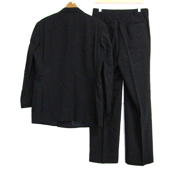 ピエールカルダン スーツ セットアップ 上下セット ストライプ柄 メンズ フリーサイズ 濃紺 Pierre Cardin 【中古】