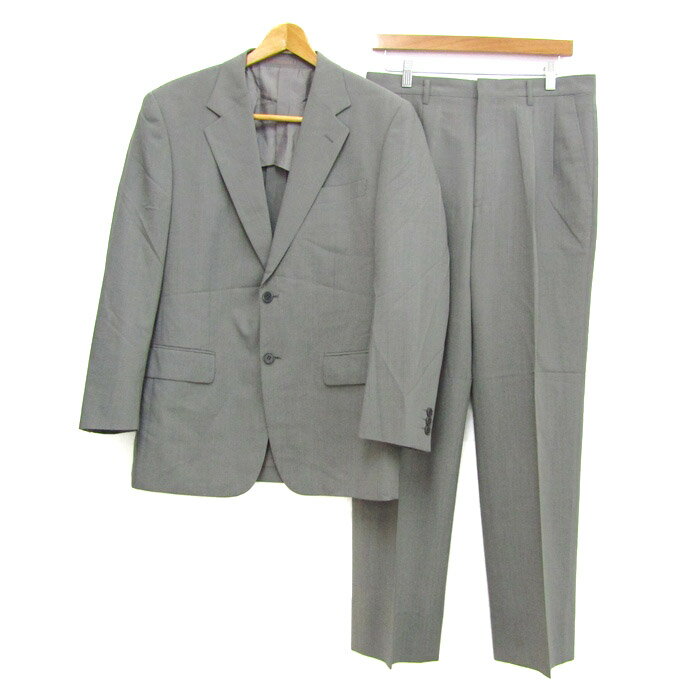 【楽天スーパーSALE 50%OFF 9月4日20:00〜9月11日01:59まで】シモナシ スーツ セットアップ 上下セット ウール混 メンズ 94A6サイズ グレー SIMONACCI 【中古】