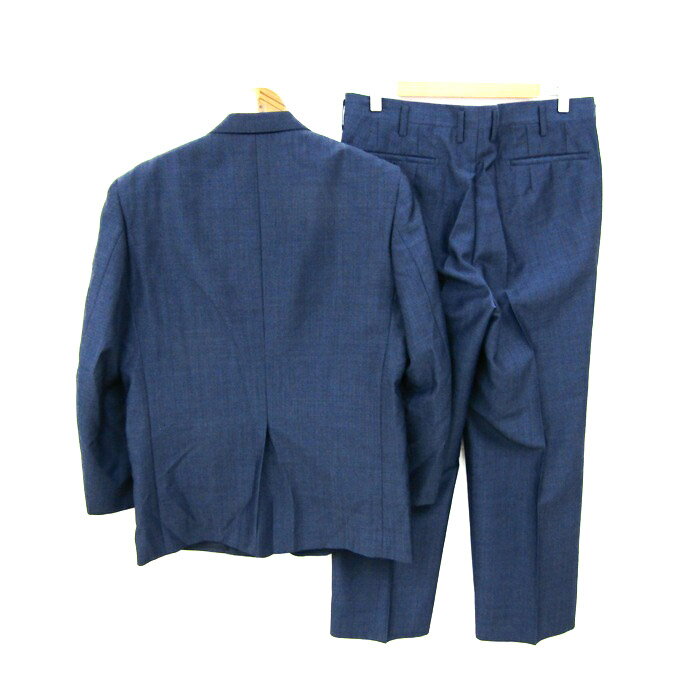 阪急 スーツ セットアップ 上下セット ジャケット パンツ 記名有 メンズ フリーサイズ ブルー系 Hankyu 【中古】
