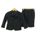 コムサイズム セットアップ 上下セットスーツ ジャケット 半ズボン フォーマル キッズ 男の子用 120Aサイズ ブラック COMME CA ISM 【中古】