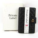 プライベートレーベル 手帳 本革 レザー スケジュール帳 文房具 ブランド レディース ブラック PRIVATE LABEL 【中古】