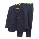 【全品39%OFFクーポン配布中】ダーバン スーツ セットアップ 上下セットモヘヤ混 日本製 メンズ AB4 5201サイズ ネイビー Durban 【中古】