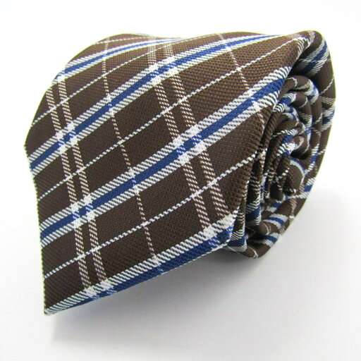 シンプルフレーズクラバット ブランド ネクタイ チェック柄 格子柄 PO メンズ ブラウン SIMPLE PHRASE CRAVAT 【中古】 シンプルフレーズクラバット ブランド ネクタイ チェック柄 格子柄 PO メンズ ブラウン SIMPLE PHRASE CRAVAT 【中古】