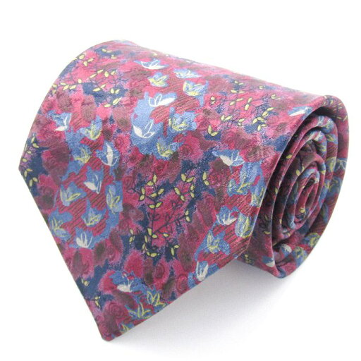 ニノセルッティ ブランド ネクタイ 総柄 花柄 リーフ柄 シルク PO メンズ ネイビー Nino Cerruti 【中古】 ニノセルッティ ブランド ネクタイ 総柄 花柄 リーフ柄 シルク PO メンズ ネイビー Nino Cerruti 【中古】