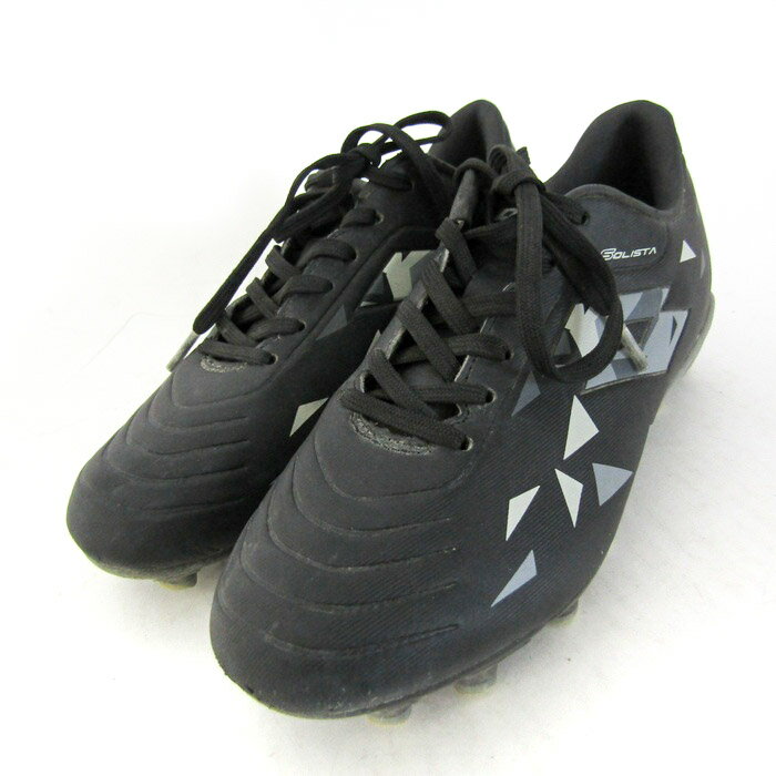 ロット サッカー スパイク トレーニングシューズ スニーカー 靴 黒 キッズ 男の子用 21サイズ ブラック lotto 【中古】