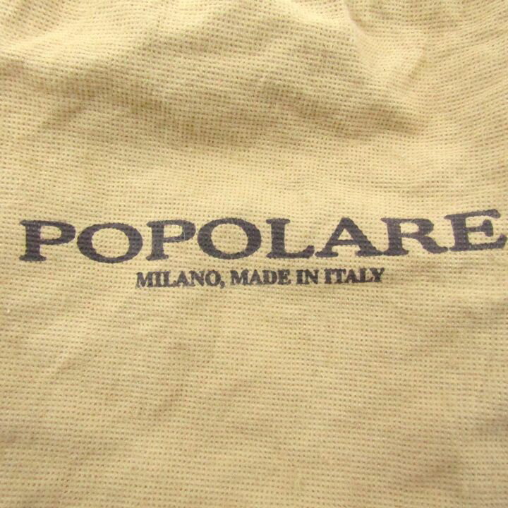 ポポラーレ ベルト レザー Hロゴ イタリア製 90サイズ ブランド 小物 レディース ブラウン系 POPOLARE 【中古】