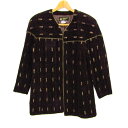 ハーディエイミス ノーカラージャケット アウター ラメ レディース 11サイズ ブラウン Hardy Amies 【中古】