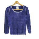 シートン ニット 長袖 ウール混 トップス レディース Sサイズ パープル Seaton 【中古】(4)
