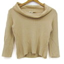 エスカーダ ニット 長袖 ボリュームネック トップス レディース 36サイズ ベージュ系 ESCADA 【中古】