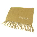 K・オブ・クリツィア マフラー カシミヤ ロゴ刺繍 ブランド メンズ レディース カーキ K OF KRIZIA 【中古】