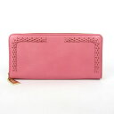 エル 長財布 未使用 ウォレット ブランド レディース ピンク ELLE 【中古】