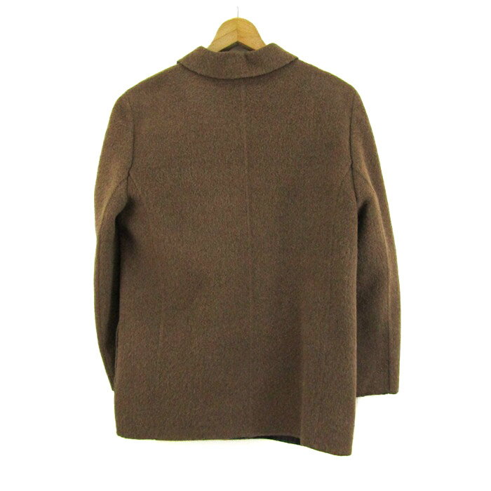 アクアスキュータム ショートコート ジャケット アウター ウール レディース 9サイズ ブラウン Aquascutum 【中古】