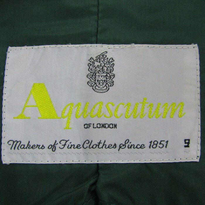 アクアスキュータム ショートコート ジャケット アウター ウール レディース 9サイズ ブラウン Aquascutum 【中古】