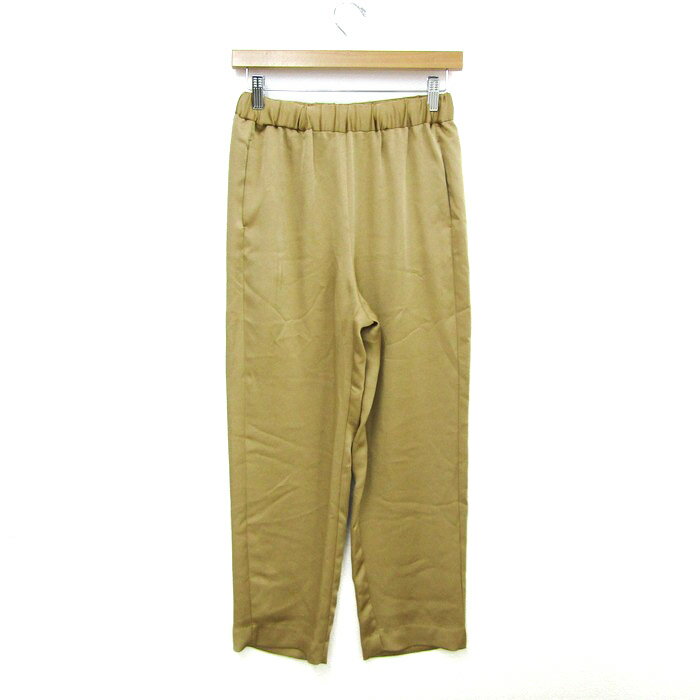 イチエストロベリーフィールズ パンツ ボトムス テーパード ウエストゴム レディース 36サイズ ベージュ ICHIE STRAWBERRY-FIELDS 【中古】