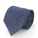 ホビーセレクション ブランド ネクタイ チェック柄 格子柄 スクエア柄 シルク PO メンズ ネイビー TIE 【中古】(4)