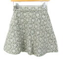 ジルスチュアート 台形スカート ボトムス 総レース ウール混 レディース Sサイズ 薄こげ茶 JILLSTUART 【中古】(4)