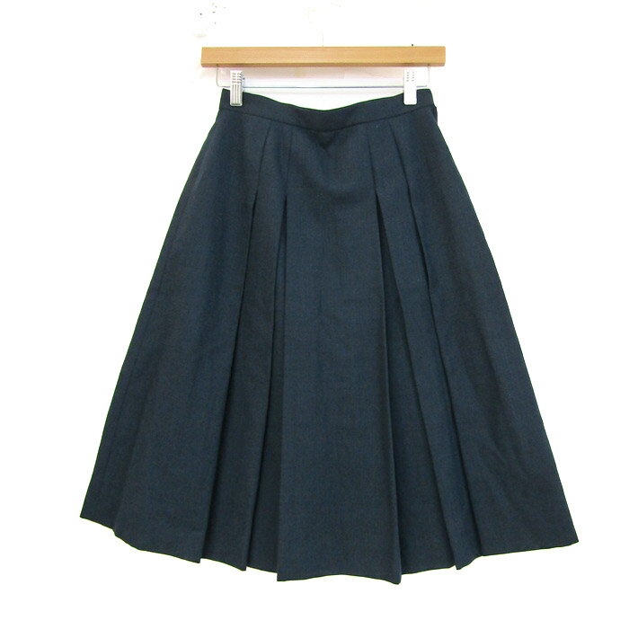 ダックス プリーツスカート ボトムス レディース 63-90サイズ グリーン系 DAKS 【中古】