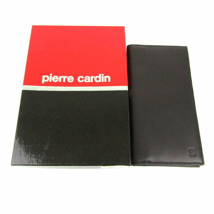 ピエールカルダン 長財布 本革 レザー 小銭入れあり ブランド ウォレット メンズ ブラウン Pierre Cardin 【中古】
