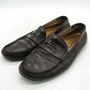 コーチ ローファー スリッポン ブランド ドライビングシューズ 靴 メンズ 25サイズ ブラウン COACH 【中古】