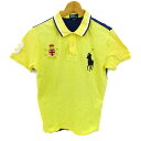 ポロバイラルフローレン ポロシャツ 半袖 大きいサイズ トップス メンズ XLサイズ イエロー×ネイビー系 Polo by Ralph Lauren 【中古】(4)