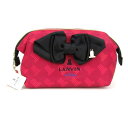 ランバンオンブルー ポーチ 未使用 リボン ブランド レディース ピンク LANVIN en Bleu 【中古】(4)