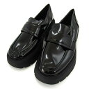 ザラ ローファー スリッポン 厚底 シューズ 靴 黒 レディース 37サイズ ブラック ZARA 【中古】