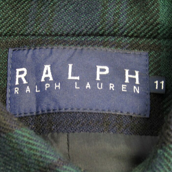 ラルフローレン ピーコート ウール100% ブランド アウター レディース 11サイズ グリーン×ネイビー RALPH LAUREN 【中古】