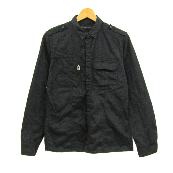 シップスジェットブルー カバーオール ジャケット ブルゾン コットン アウター 黒 メンズ Sサイズ ブラック SHIPS JET BLUE 【中古】