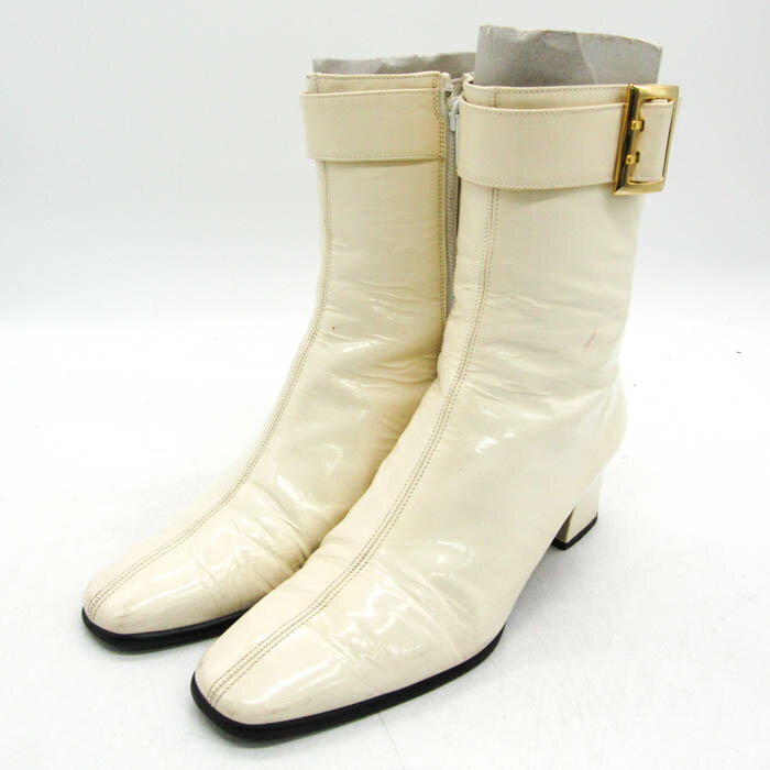 イヴ・サンローラン ブーツ ブラン