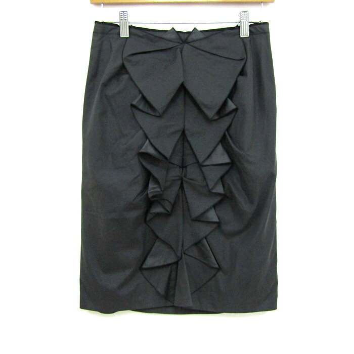 Rakuten - ランバン タイトスカート ボトムス フリルリボン レディース 38サイズ ダークグレー LANVIN 【中古】
