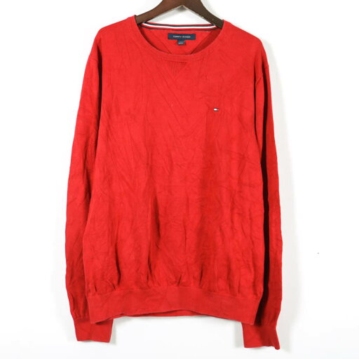トミーヒルフィガー セーター クルーネック アメリカ古着 ヴィンテージ メンズ Lサイズ レッド TOMMY HILFIGER 【中古】 トミーヒルフィガー セーター クルーネック アメリカ古着 ヴィンテージ メンズ Lサイズ レッド TOMMY HILFIGER 【中古】