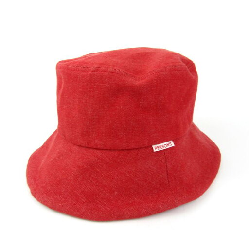 パーソンズ ハット 帽子 コットン ブランド レディース 57.5cmサイズ レッド PERSONS 【中古】 パーソンズ ハット 帽子 コットン ブランド レディース 57.5cmサイズ レッド PERSONS 【中古】