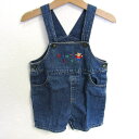 ファミリア オーバーオール サロペット デニム ショートパンツ ベビー 男の子用 90サイズ ブルー Familiar 【中古】