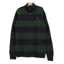 ポロバイラルフローレン ニット トップス 長袖 ハーフジップ キッズ 男の子用 L(16/18)サイズ 緑×紺 Polo by Ralph Lauren 【中古】(4)